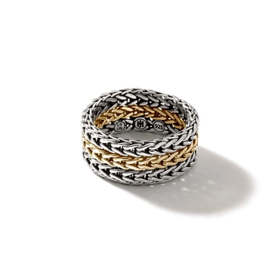 Shop John Hardy Rata Chain Ring In Silver And Gold