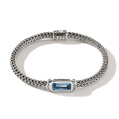 John Hardy Classic Chain Topaz Bracelet In Aquamarine