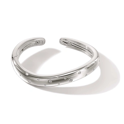 Shop John Hardy Surf Hinged Cuff Bracelet In Sterling Silver