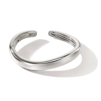 Shop John Hardy Surf Hinged Cuff Bracelet In Silver