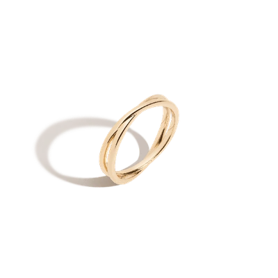 Aurate New York Crossover Ring In Yellow