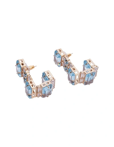 Shop Ermanno Scervino Earrings With Light Stones In Blue