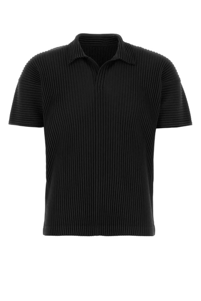 Shop Issey Miyake Homme Plisse'  Polo In Black