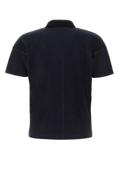Shop Issey Miyake Homme Plisse'  Polo In Blue