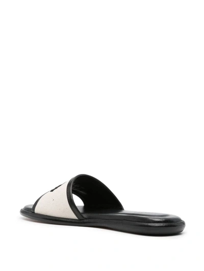 Shop Isabel Marant Vikee Logo Flat Sandals In Black