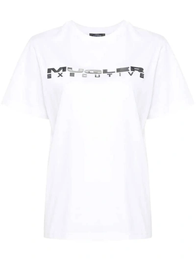 Shop Mugler T-shirts And Polos In Warm White