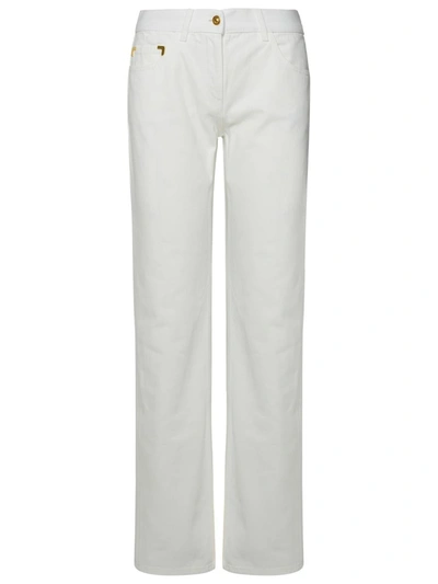 Shop Palm Angels White Cotton Jeans
