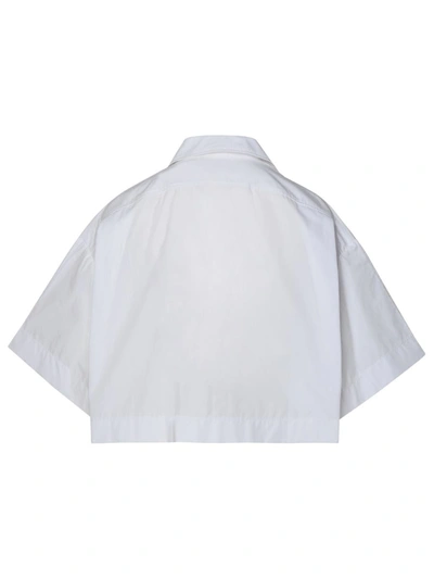 Shop Patou Crop Shirt In White