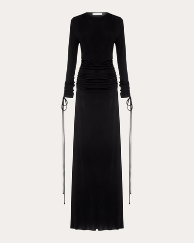 Shop Studio Amelia Women's Occult Ruched Maxi Dress In Black
