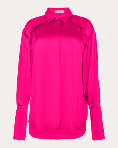 Shop Studio Amelia Women's Molten Yoke Crepe Shirt In Pink