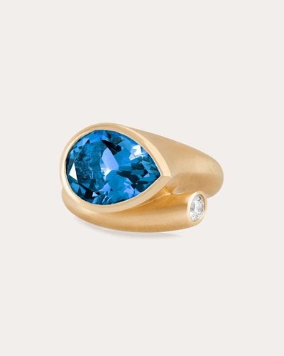 Shop Carelle Women's Large Whirl Ring In Blue