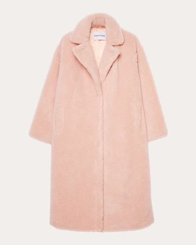 Shop Stand Studio Women's Maria Faux-shearling Coat In Pink