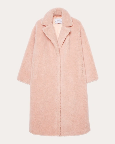 Stand Studio Women's Maria Faux-shearling Coat In Pink