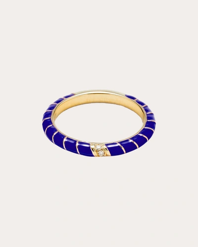 Shop Yvonne Léon Women's Blue Mini Twist Alliance Ring 9k Gold