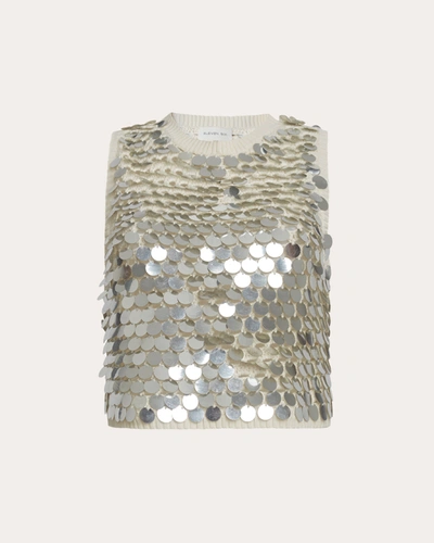 Shop Eleven Six Women's Cora Sequin Sweater Tank In Ivory/silver Sequins