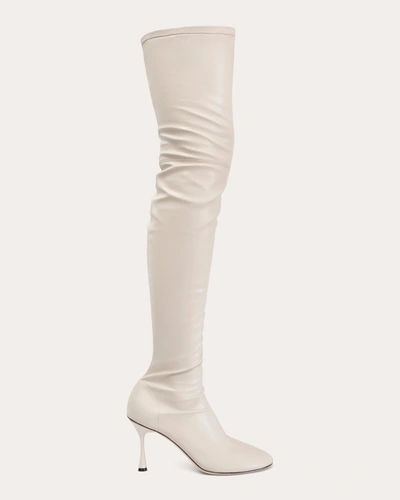 Shop Studio Amelia Women's Leather Spire Thigh-high 90 Boot In White