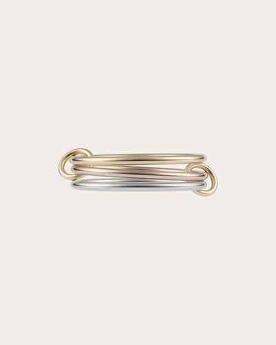 Shop Spinelli Kilcollin Women's Cyllene Tri-tone Linked Ring In Gold