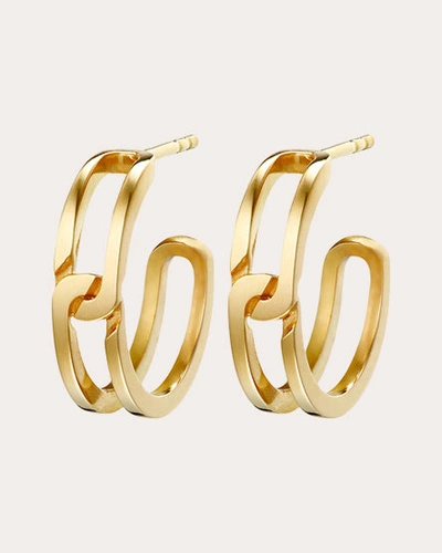 Shop Kinraden Women's The Small Gasp Hoop Earrings In Gold