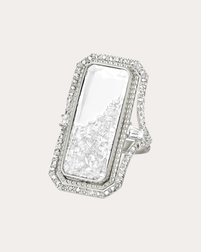 Moritz Glik Women's The Cocktail 18k Gold Crystal And Diamond Shaker Ring In White