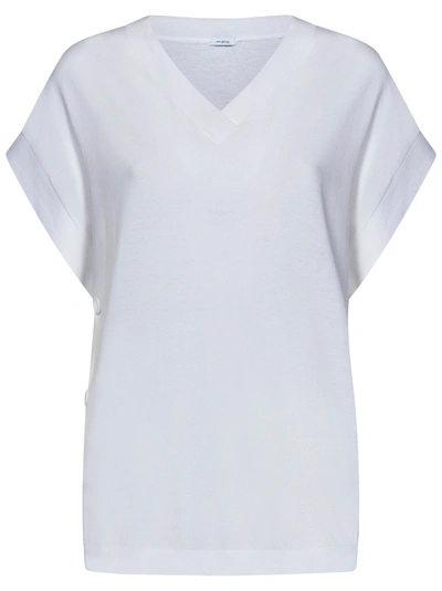 Shop Malo T-shirt In Bianco