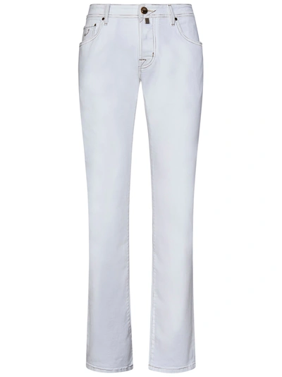 Shop Jacob Cohen Nick Jeans In Bianco