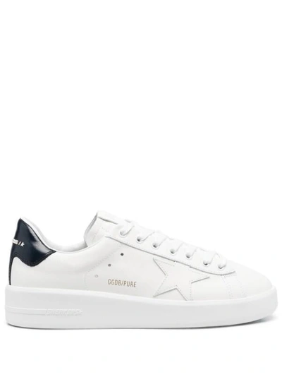 Shop Golden Goose Purestar Low-top Sneakers In White/blue