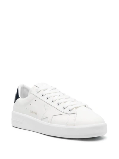 Shop Golden Goose Purestar Low-top Sneakers In White/blue