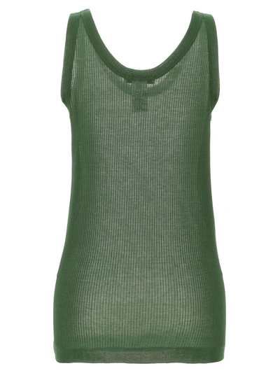 Shop Lemaire 'seamless Rib' Tank Top In Green
