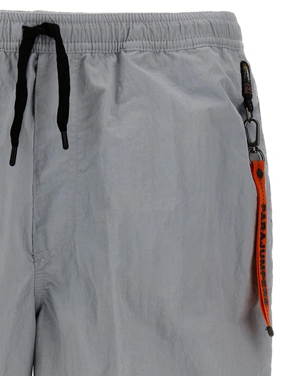Shop Parajumpers Logo Swim Shorts In Gray