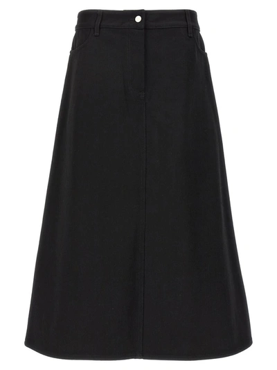 Shop Studio Nicholson 'baringo' Midi Skirt In Black