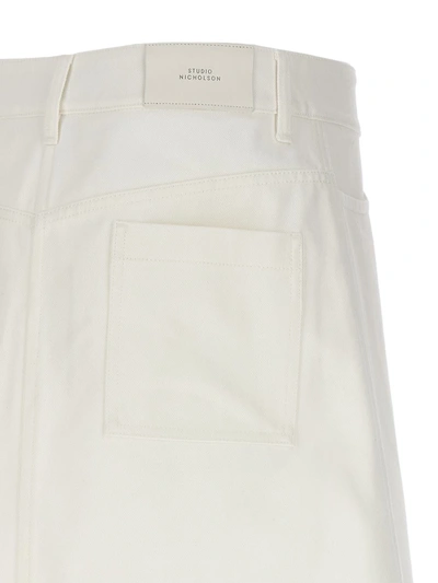 Shop Studio Nicholson 'baringo' Midi Skirt In White