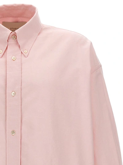 Shop Studio Nicholson Oversize Shirt In Pink