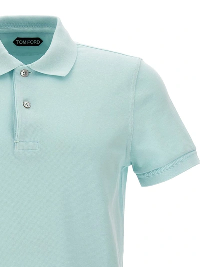 Shop Tom Ford 'tennis Piquet' Polo Shirt In Blue
