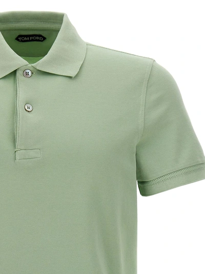 Shop Tom Ford 'tennis Piquet' Polo Shirt In Green