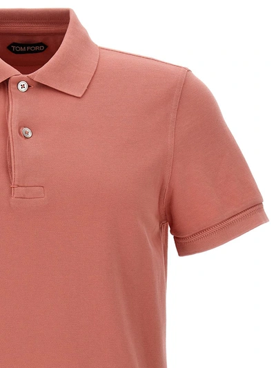 Shop Tom Ford 'tennis Piquet' Polo Shirt In Pink