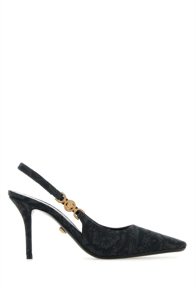 Shop Versace Heeled Shoes In Blackgold