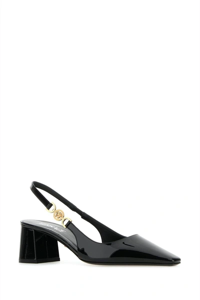 Shop Versace Heeled Shoes In Blackgold