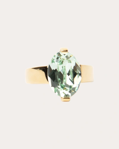 Shop Short & Suite Women's Light Green Swarovski Stone Oval Ring