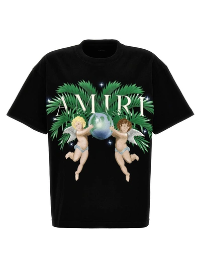 Shop Amiri 'airbrush Cherub' T-shirt In Black