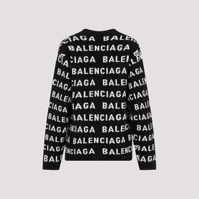 Shop Balenciaga All-over Cardigan Sweater In Black