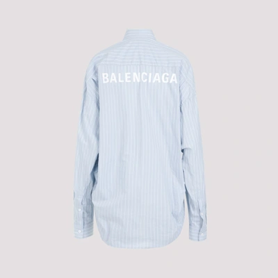 Shop Balenciaga Cocoon Shirt In Blue