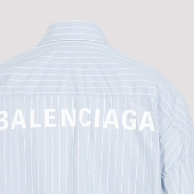 Shop Balenciaga Cocoon Shirt In Blue