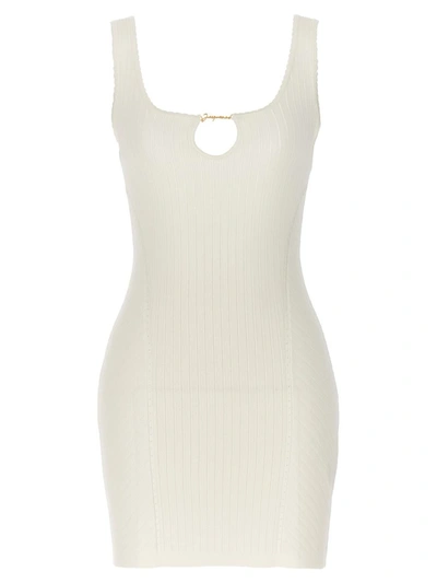 Shop Jacquemus 'la Mini Robe Sierra' Dress In White