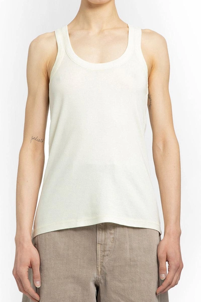 Shop Lemaire Tank Tops In Yellow