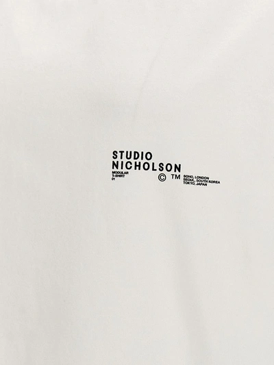 Shop Studio Nicholson Logo T-shirt In White