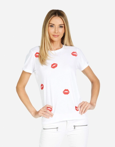 Lauren Moshi Edda Red Mini Kisses In White