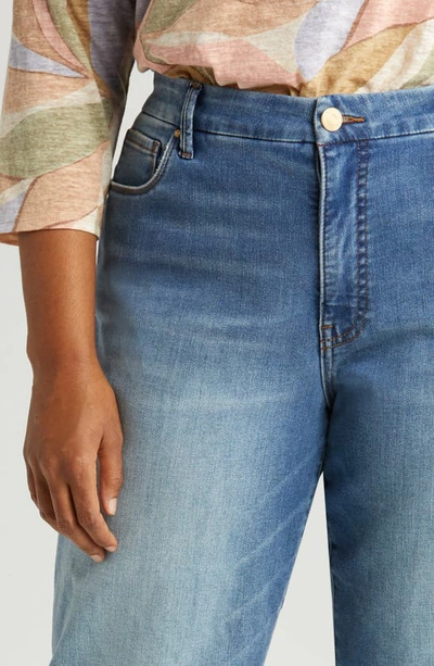 Shop Kut From The Kloth Meg High Waist Raw Hem Wide Leg Jeans In Milestone