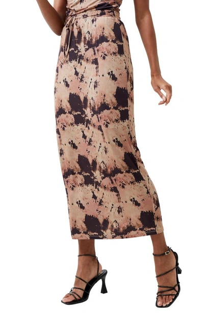 Shop French Connection Riya Ava Skirt In 20-mocha-chocolate Mult