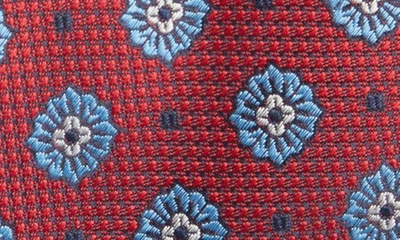 Shop Canali Medallion Silk Tie In Red