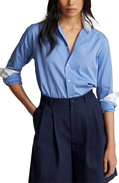 Shop Polo Ralph Lauren Cotton Button-up Shirt In Chopin Blue
